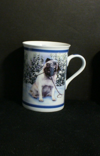 Purely Pug Danbury Mint Snow Day 4 1/4" Mug - 1