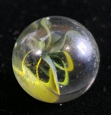Vintage Marble - 8 Vane Green Yellow Cats Eye