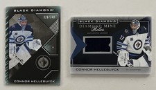 2020-21 Upper Deck CONNOR HELLEBUYCK Black Diamond Relics BDM-CH & /349 BDB-HE