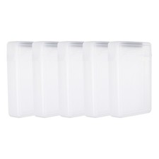 6.5" x 4.5" Hard Drive Disk Case, 5Pcs Plastic Hard Disk Storage Case, White