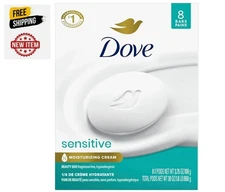 8 Bars Dove Sensitive Beauty Bar Soap 3.75oz Each