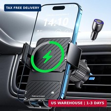 Wireless Car Charger, Phone Holders for Your Car 15W Fast Charging Auto Clamping