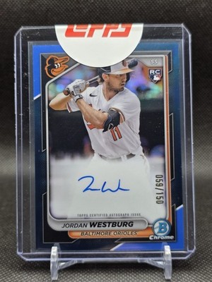 2024 Bowman Chrome - Chrome Rookie Autographs Jordan Westburg #CRA-JWG Blue...