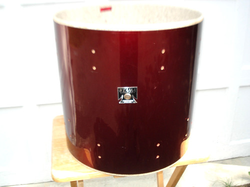 16x16" TAMA IMPERIALSTAR Floor Tom SHELL ONLY. Wine Red Wrap. 1986 MIJ