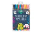 10 Pack Double End Marker Pens with Thick & Thin Nibs for Drawing Writing Art