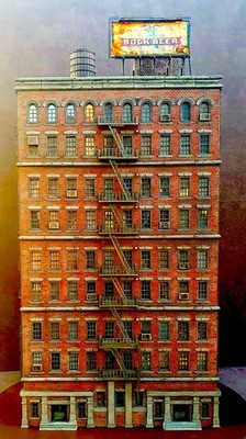 HO Scale Building Background FLAT,2D ''Apartment Bldg'' 02-7 Backdrop Railroad