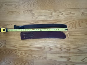 Vintage Legitimus Machete No 128 - 26" Overall Length,Wood Handle Leather Sheath
