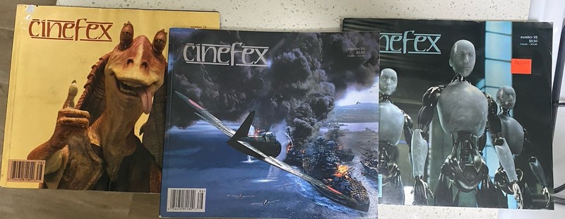 Cinefex Magazine Lot -Phantom Menace, Pearl Harbor, Alien Vs Predator #78,86,99