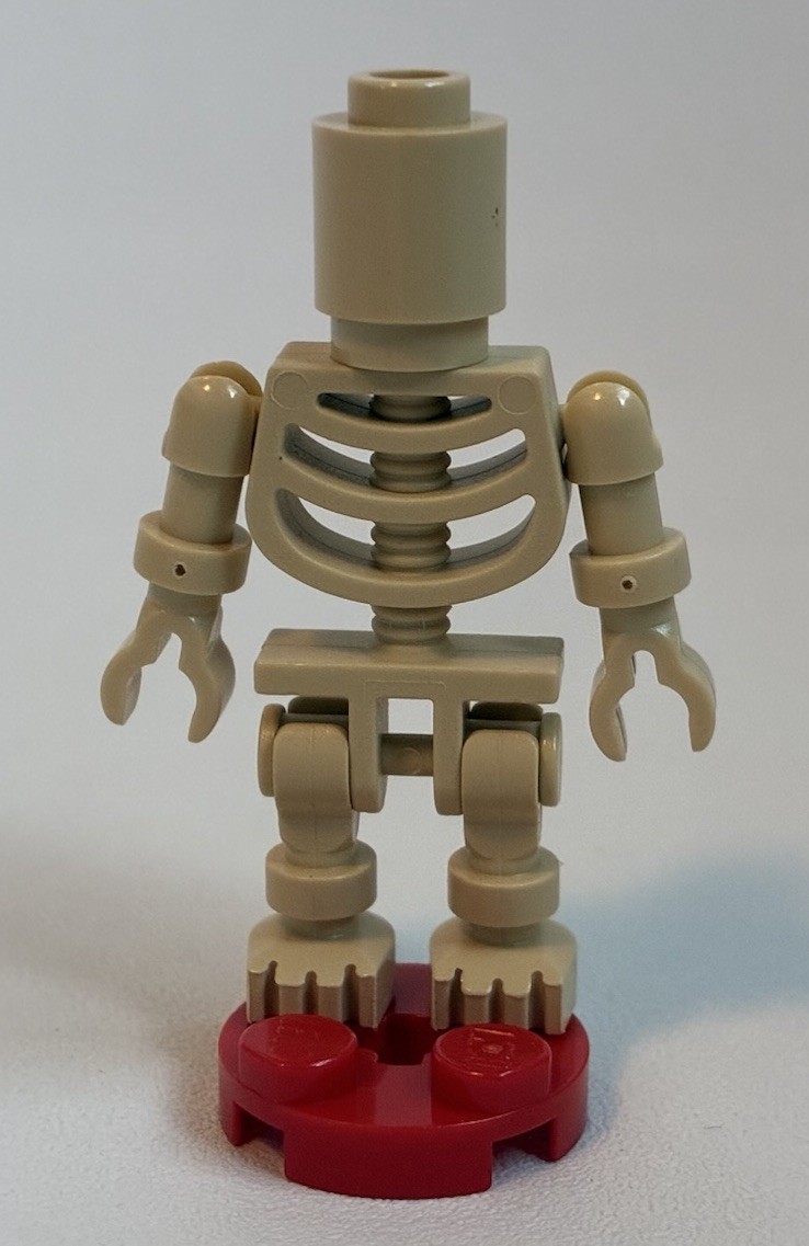 LEGO Ninjago Bowling Pin Tan Skeleton Minifigure 2519 2254 gen035