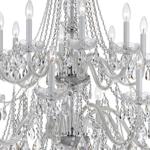 Crystorama 37" Wide Chrome 16-Light Traditional Crystal Chandelier - Picture 5 of 7