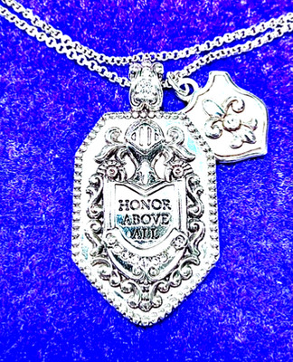 BRIGHTON VIRTUES SERIES HONOR ABOVE ALL GRAND ED SWAROVSKI LONG NECKLACE NWT VTG