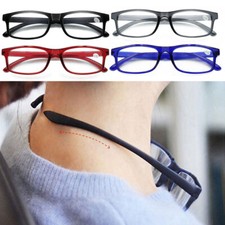 4 Pair Rectangular Spring Hinge Power Reading Reader Glasses For Mens Womens 1-4