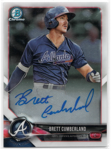 2018 Bowman Chrome Prospect Autographs #CPA-BC Brett Cumberland AUTO