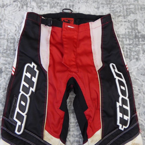 Thor Racing Pants Boys 26 Red Black Phase Motocross Adjustable Waist Lined - Picture 2 of 18