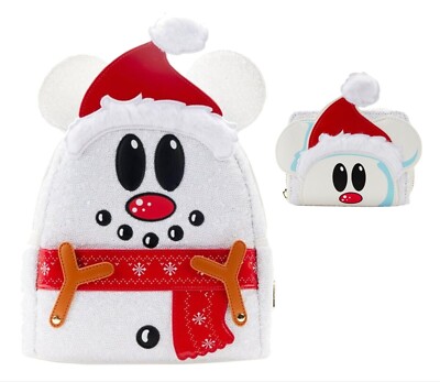 Disney Mickey Mouse Sequin Snowman Mini Backpack & Wallet NWT! Disney Mickey Mouse Sequin Snowman Mini Backpack & Wallet  main image 2