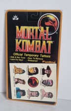 Mortal Kombat Official Temporary Tattoos - Funline 1992 - Unused Store Stock