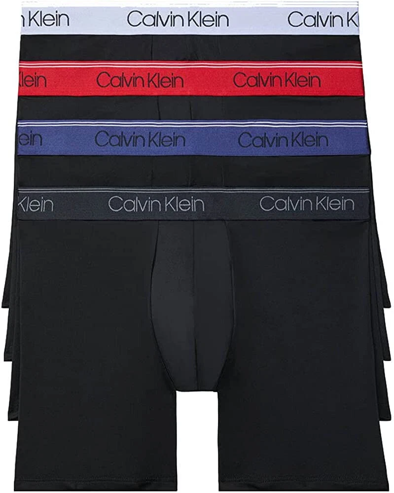 Calvin Klein Men's Micro Stretch Boxer Brief 4-Pack Black Bodies L