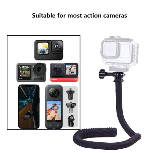 Flexible Arm Stand Gooseneck Monpod Selfie Stick for Gopro Hero Insta 360 Camera - Picture 5 of 12