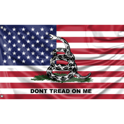 USA Dont Tread On Me Flag, Unique Design, 3x5 Ft / 90x150 cm size, EU Made
