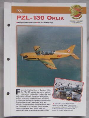 Aircraft of the World Card 145 , Group 5 - PZL-130 Orlik