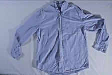 Gap Outlet Mens Sz XL Shirt Long Sleeve Button Front Formal Blue White Stripes