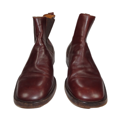 Vintage Gucci Chelsea Style Square Toe /Heel Brown Leather Boots