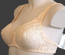 Barbara paris 508 Designer spitze BH ohne Bügel Gr.70B Gr.80C Apricot UK 32B 36C