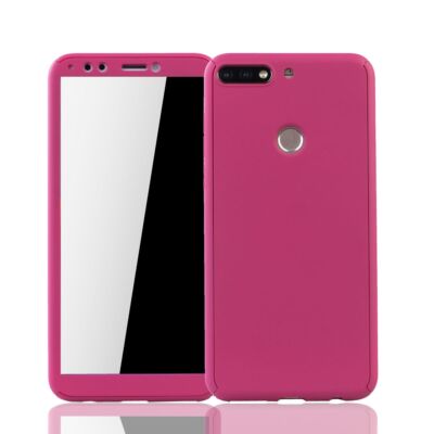 Handyhülle Schutz Case für Huawei Honor 7C Full Cover Displayschutz Bumper Pink