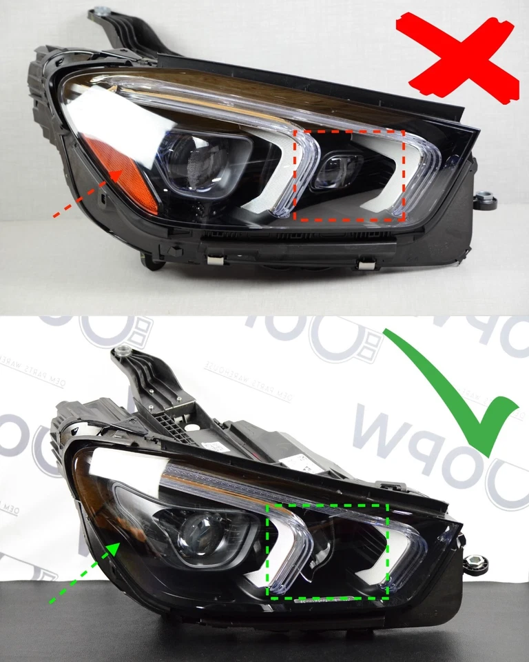 ¡Perfecto! Faro LED derecho haz único Mercedes GLE 350 450 2019-2022 fabricante de equipos originales Foto 2 de 4