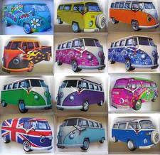 VINTAGE / CLASSIC  CAMPER VAN WALL CLOCK.NEW & BOXED.CHOOSE FROM 22 DESIGNS.