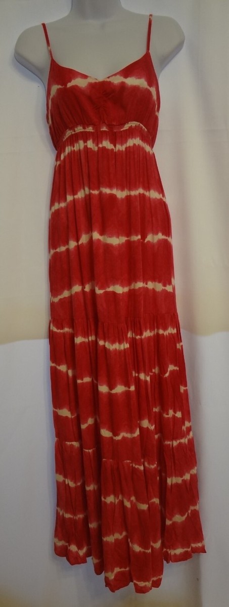 aeropostale maxi dress Womens' Solid Square-Neck Smocked - White - Size XS - Rayon show off your chic style in this dreamy floral Aeropostale New Tie Dye Multi-Color