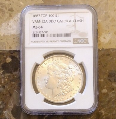 ドームナンシー　パート・ド・ヴェールトカゲ文　幅約20㎝　東Y8-0626☆1F 1887 NGC MS64 Morgan Silver Dollar (Top - 100!) $1 VAM - 12A DDO