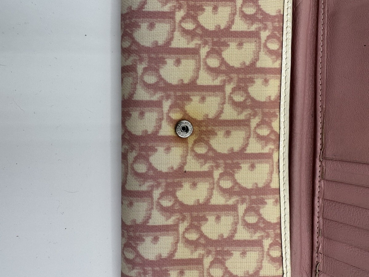 Christian Dior Trotter Long Logo Pink Vintage Wallet | eBay