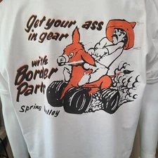 Vintage GASSER/DRAG/NASCAR/SPRINT/ RACE T-shirt BORDER PARTS SPRING VALLEY