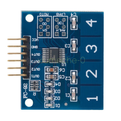 TTP224 4- Channel Digital Touch Sensor Module Capacitive Touch Switch Button NEW