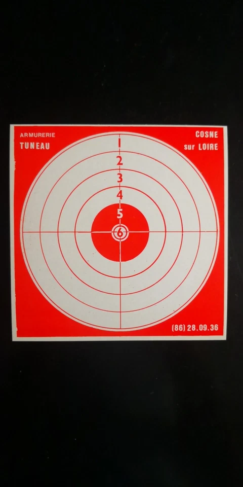 Lot de 100 cibles de tir sportif pistolet carabine à plomb 22 long rifle -carton - Photo 1/1