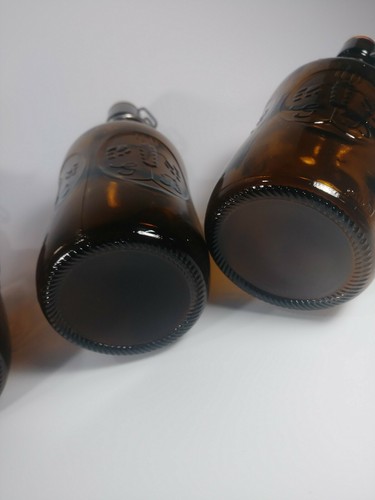 OLD GROLSCH "GEORGIA" PORCELAIN STOPPER BROWN BEER BOTTLES 16OZ Set Of 3 Vintage - 第 8/24 張圖片