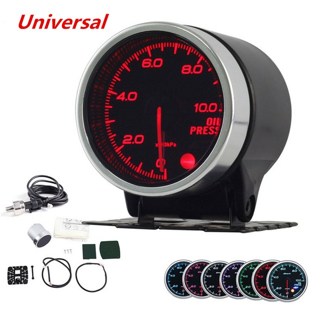 1 Set Double Warning function 2" 52MM Oil Pressure Gauge With