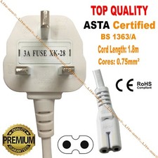 Image of For Sonos Playbase, Sonos Amp Speakers Mains Power Lead Fig 8 Cable