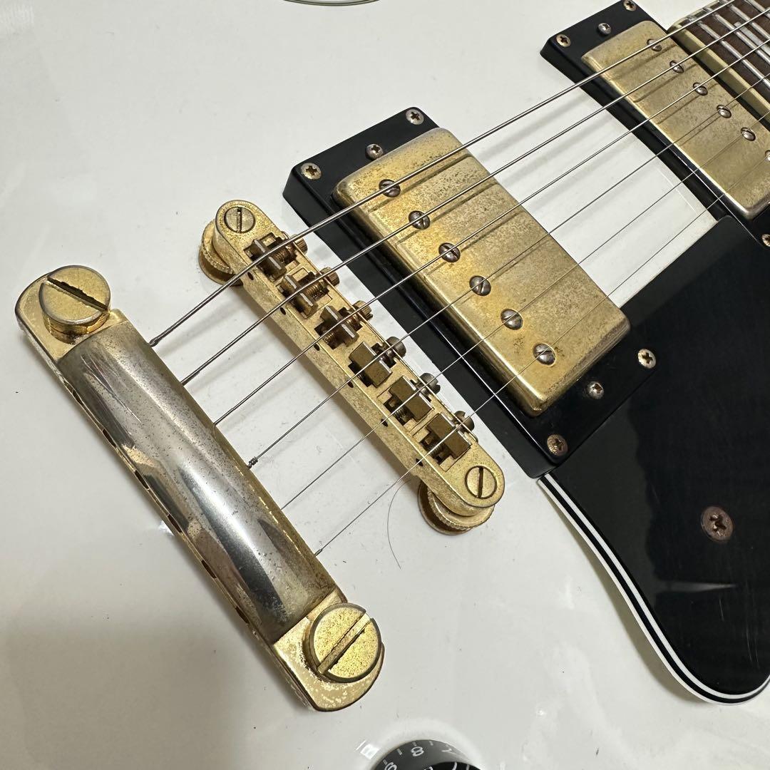 ギター Epiphone Les Paul Custom Pro White Epiphone Les Paul Custom Pro Electric Guitar - Alpine White