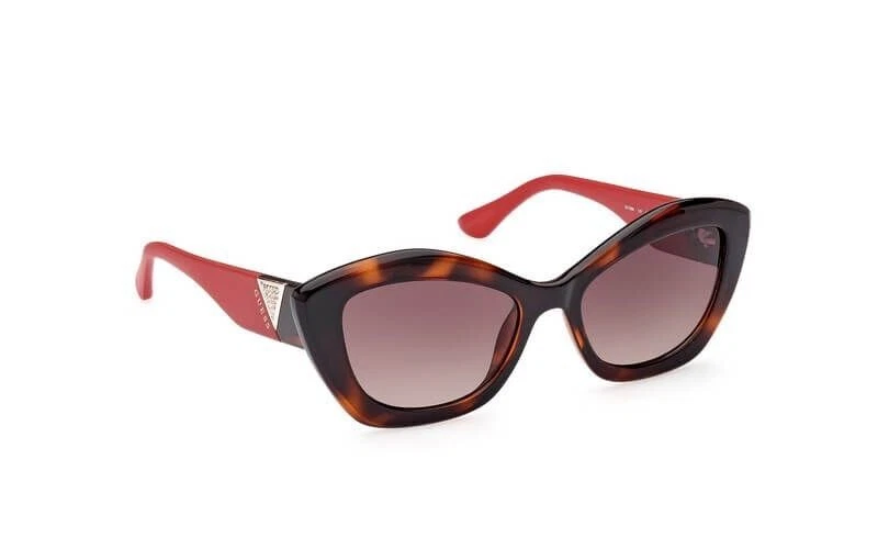 Gafas de sol Guess GU7868 52F estilo ojo de gato rojo y tortuga marco 54-18-140 Foto 3 de 3