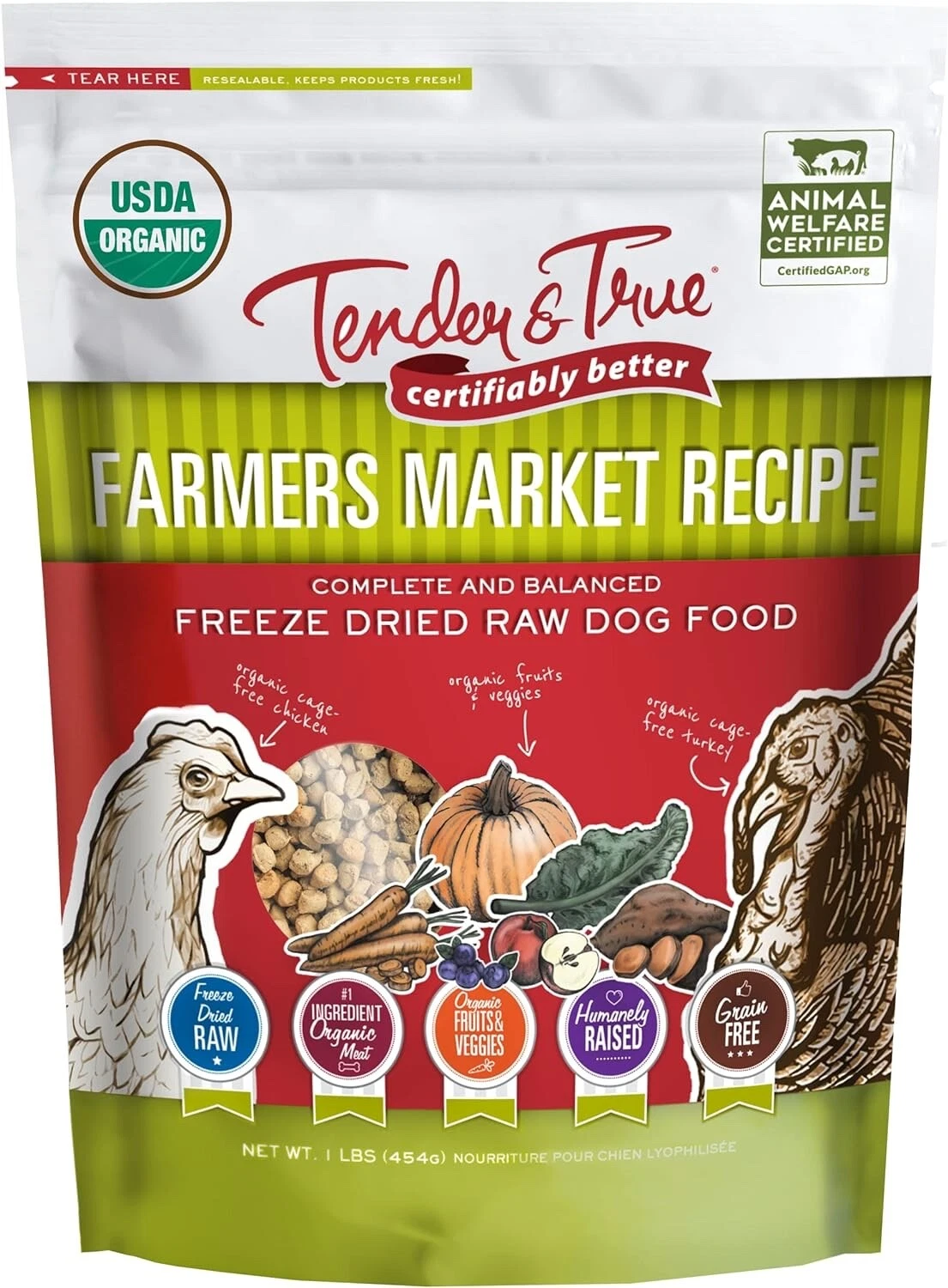 Tender & True Pet Nutrition Farmers Market Recipe Freeze Dry Raw Dog Food SALE