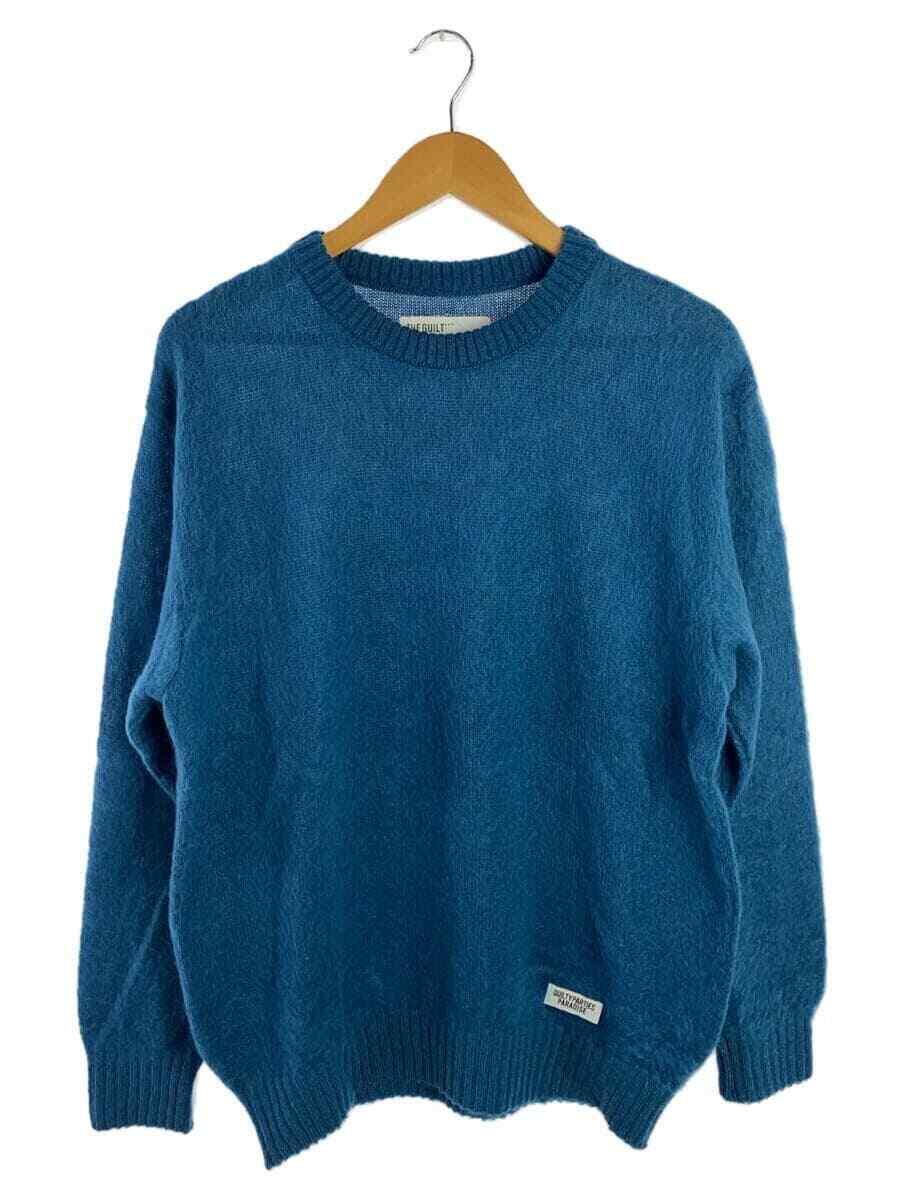 WACKO MARIA MOHAIR CREW NECK sweater acrylic blue M Used | eBay