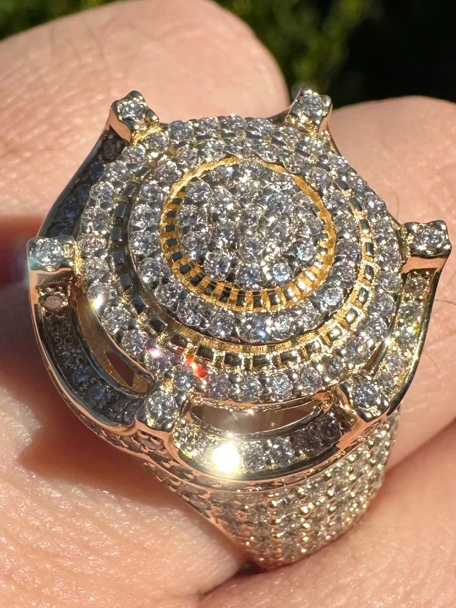 Hip hop diamond rings clearance