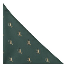 Dark Green Embroidered Horse Pocket Square, Handkerchief