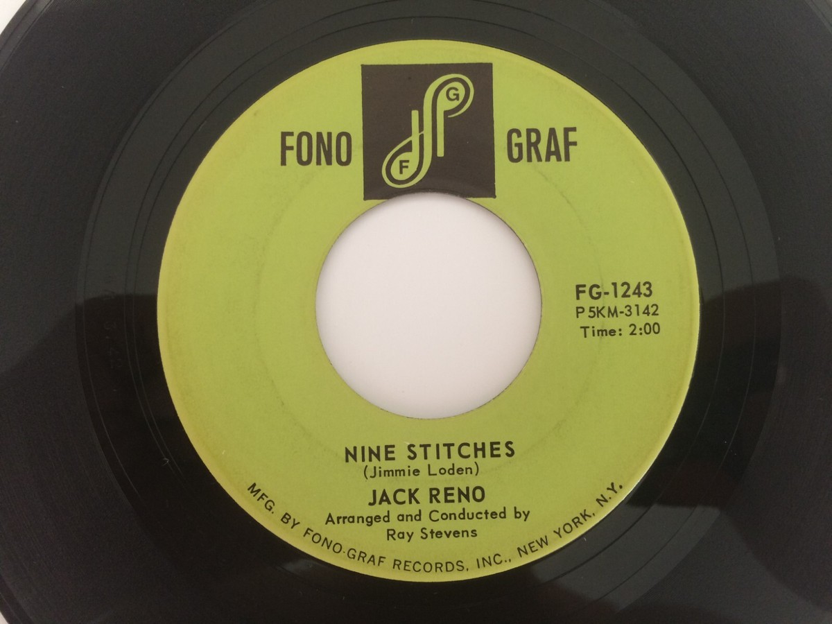 63 Teen Country 45 JACK RENO Nine Stitches FONO GRAF hear Buffalo