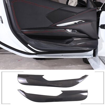 Real Carbon Fiber Door Bottom Kick Trim Panel Cover For Corvette C8 2020-2025 US