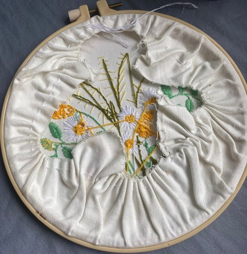 Sticknadelarbeit Wandbild - Blumen - Bild 4 von 4