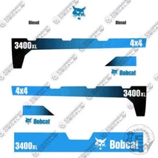 Fits Bobcat 3400XL Decal Kit 4x4 Utility Vehicle Custom Blue - 3M VINYL!
