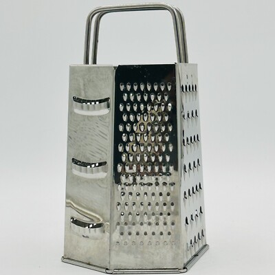 Fackelmann 45414 8.7'' Stainless Steel Hexagon Universal Grater, Silcer